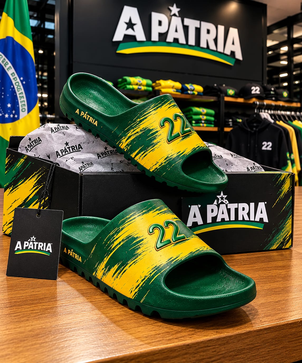 Chinelo Slide A Pátria 22 Unissex