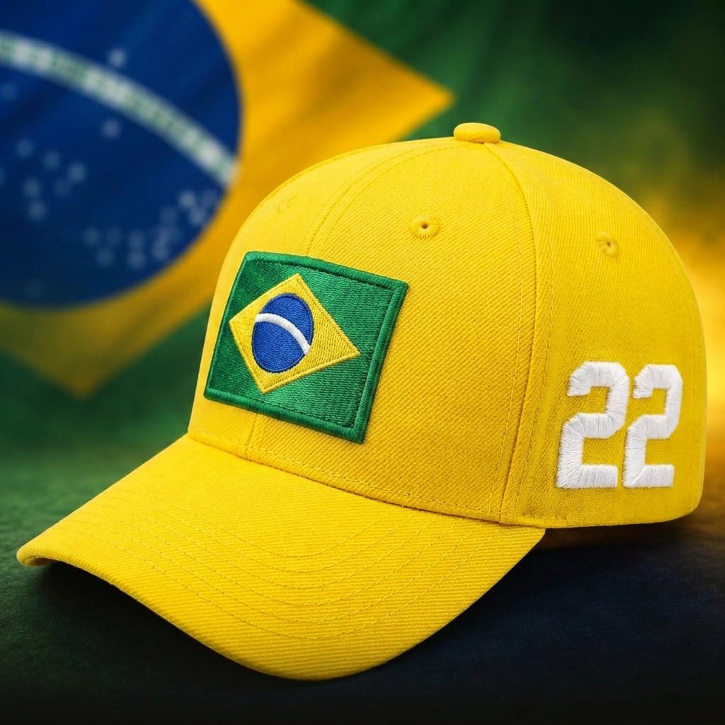 Boné Nº 22 amarelo